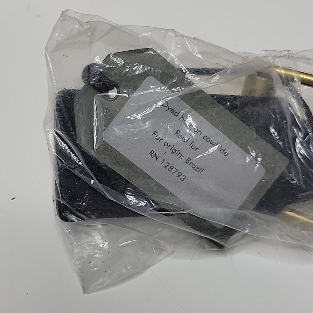NEW ALL SAINTS CALF HAIR WIDE LEATHER GROMMET BELT NWT Large / XL - Picture 2 of 5